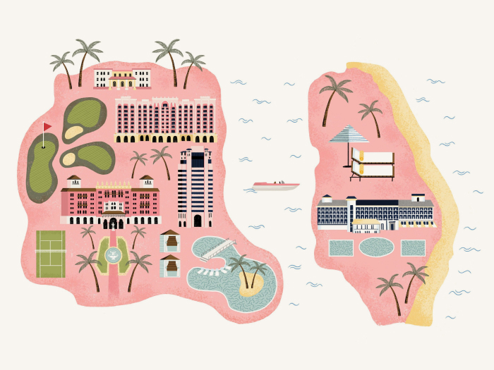 illustrated map of The Boca Raton property